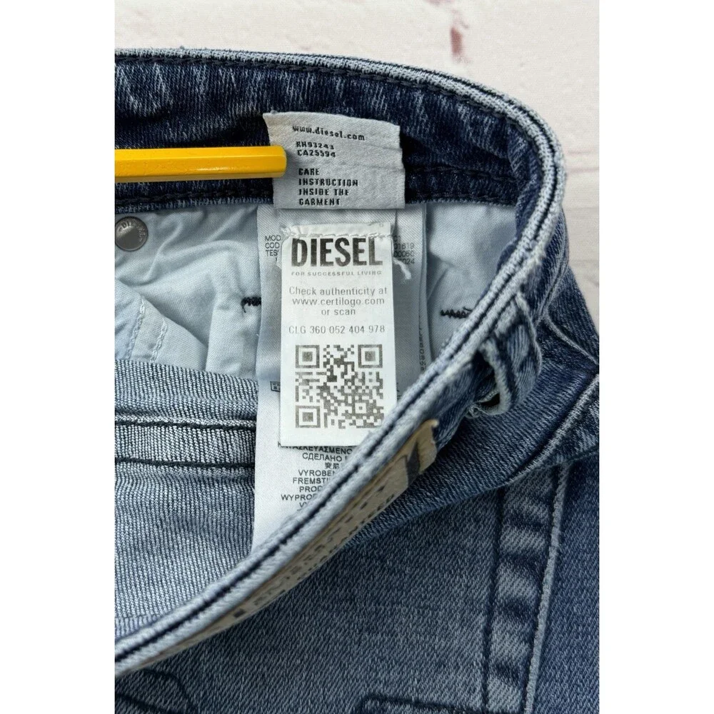 Diesel Mens Thommer Slim Jeans RE062 Blue Stretch Denim $250 Size 30x30 (30/30)